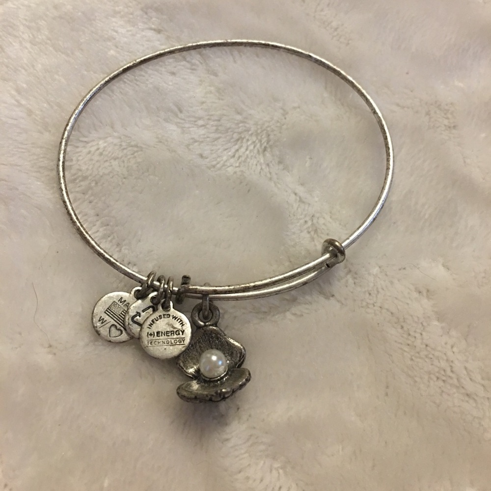 Alex and Ani Oyster & Pearl Bangle